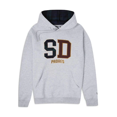 New Era San Diego Padres Letter Pattern Hoodie Unisex Gray 60430691