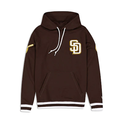New Era San Diego Padres Logo Hoodie Brown Unisex Long Sleeve Pullover 13334287