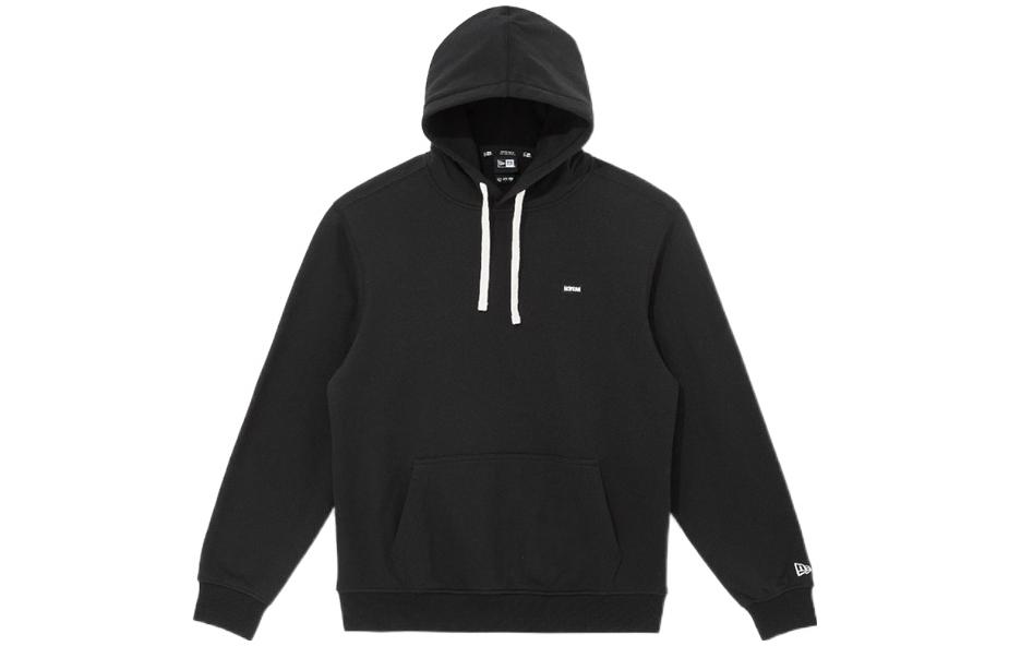 New Era Solid Color 3D Logo Embroidered Hoodie Unisex Black 12715299