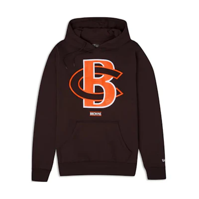 New Era Solid Color Creative Letter Hoodie Unisex Black 13821778