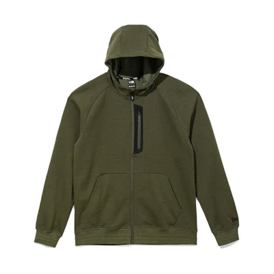 New Era Solid Color Loose Fit Zip Hoodie Green 12544626