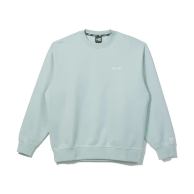 New Era Solid Logo Embroidered Crewneck Sweatshirt Unisex Green 13546535