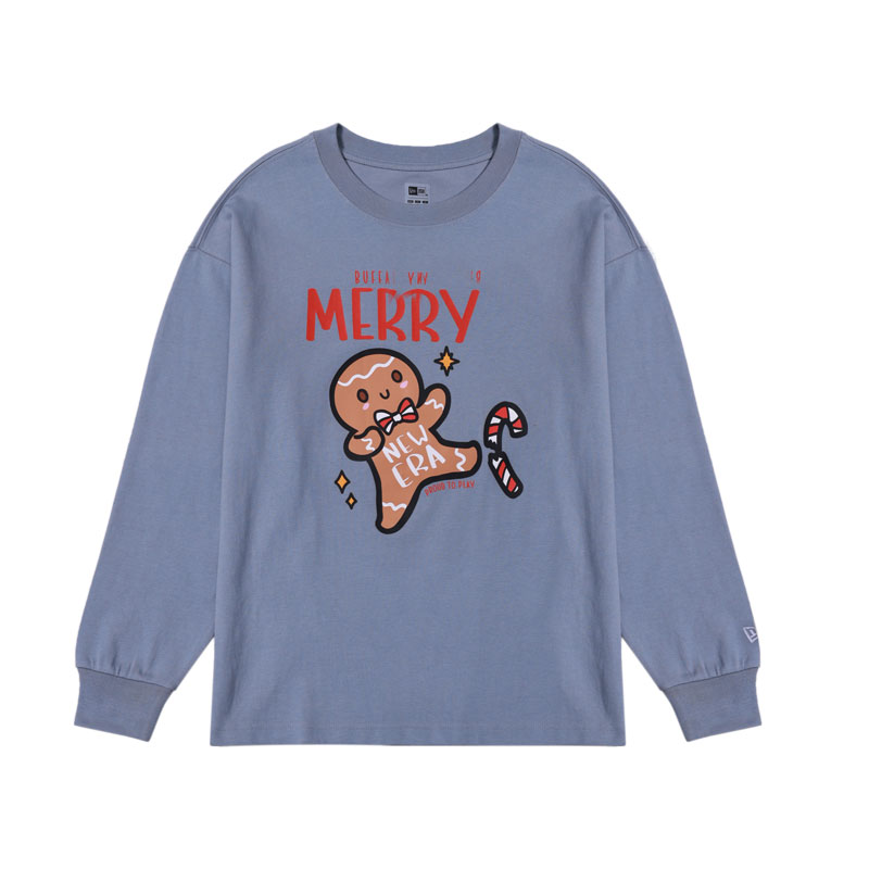 New Era Solid Logo Print Crewneck Cartoon Sweatshirt Unisex 14112284