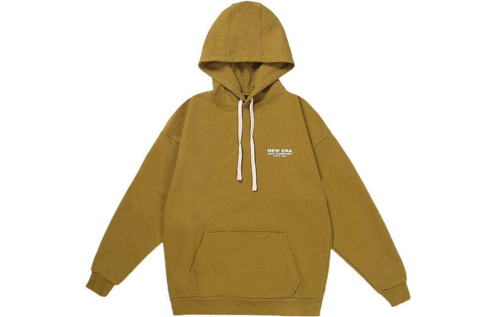 New Era Solid Logo Print Yellow Hoodie Unisex 12568261