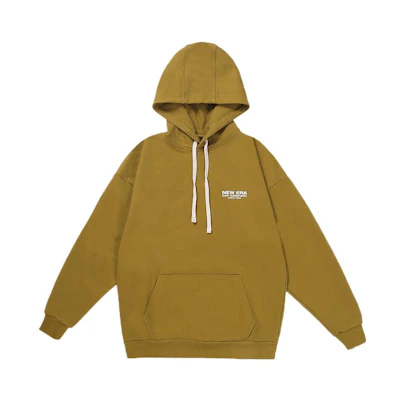 New Era Solid Logo Print Yellow Hoodie Unisex 12568261