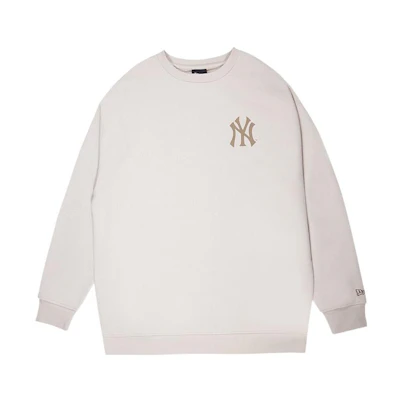 New Era Solid Logo Pullover Sweatshirt Unisex Ivory White 12727848