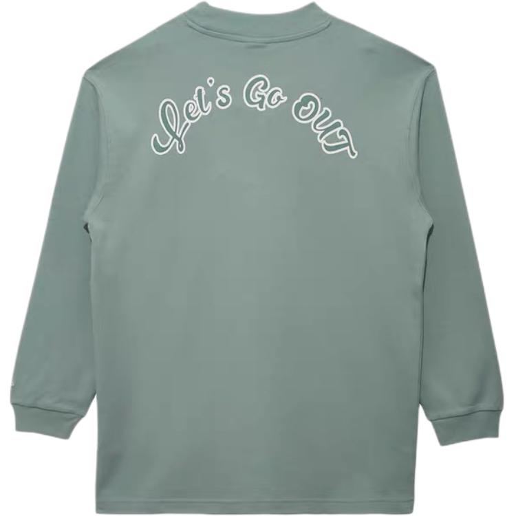 New Era Sportswear Letter Print Crewneck Sweatshirt Teal Unisex Long Sleeve 13789207