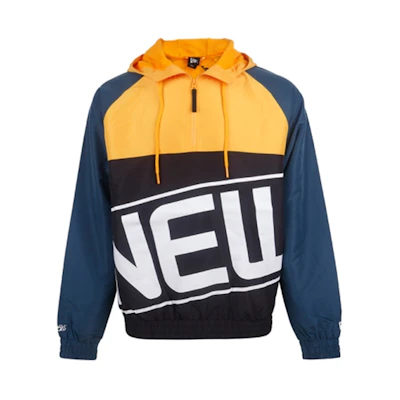 New Era SS21 Black Colorblock Letter Design Hoodie Jacket 12373757