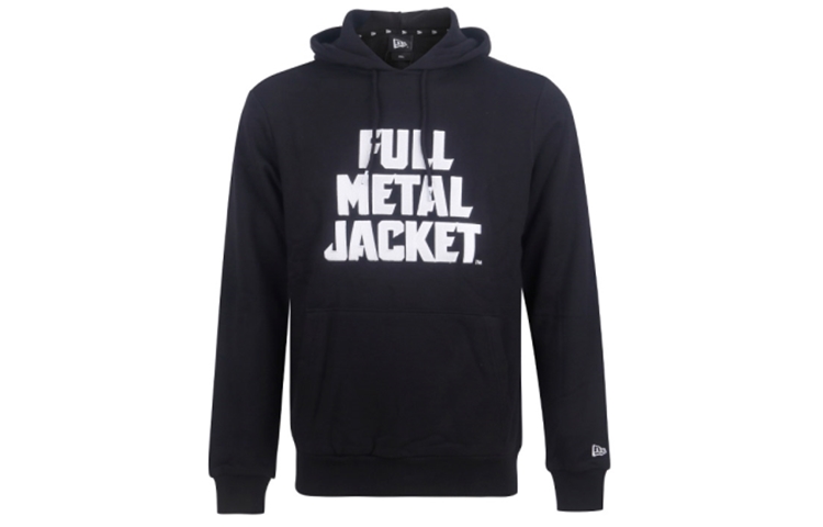 New Era SS21 Black Hoodie with Letter Print Design 12711633