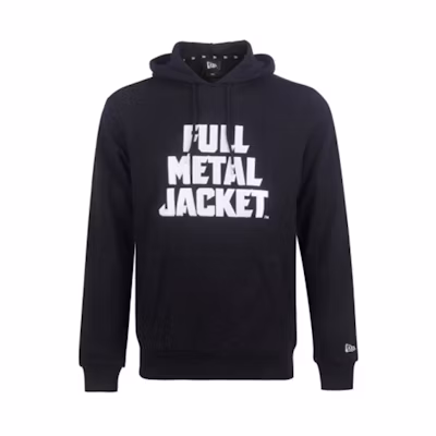 New Era SS21 Black Hoodie with Letter Print Design 12711633