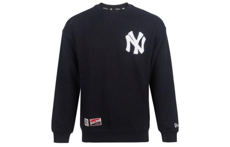 New Era SS21 Black Long-Sleeve Sweatshirt with Front Graphic Print 12551402