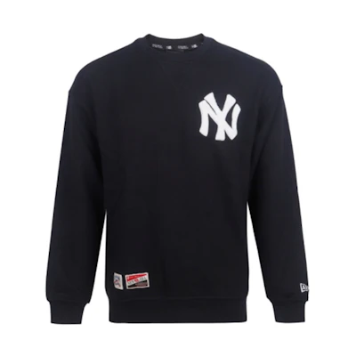 New Era SS21 Black Long-Sleeve Sweatshirt with Front Graphic Print 12551402