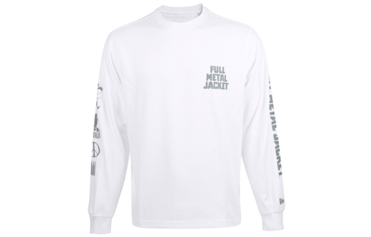 New Era SS21 Letter Print Long Sleeve Sweatshirt White Men 12711619