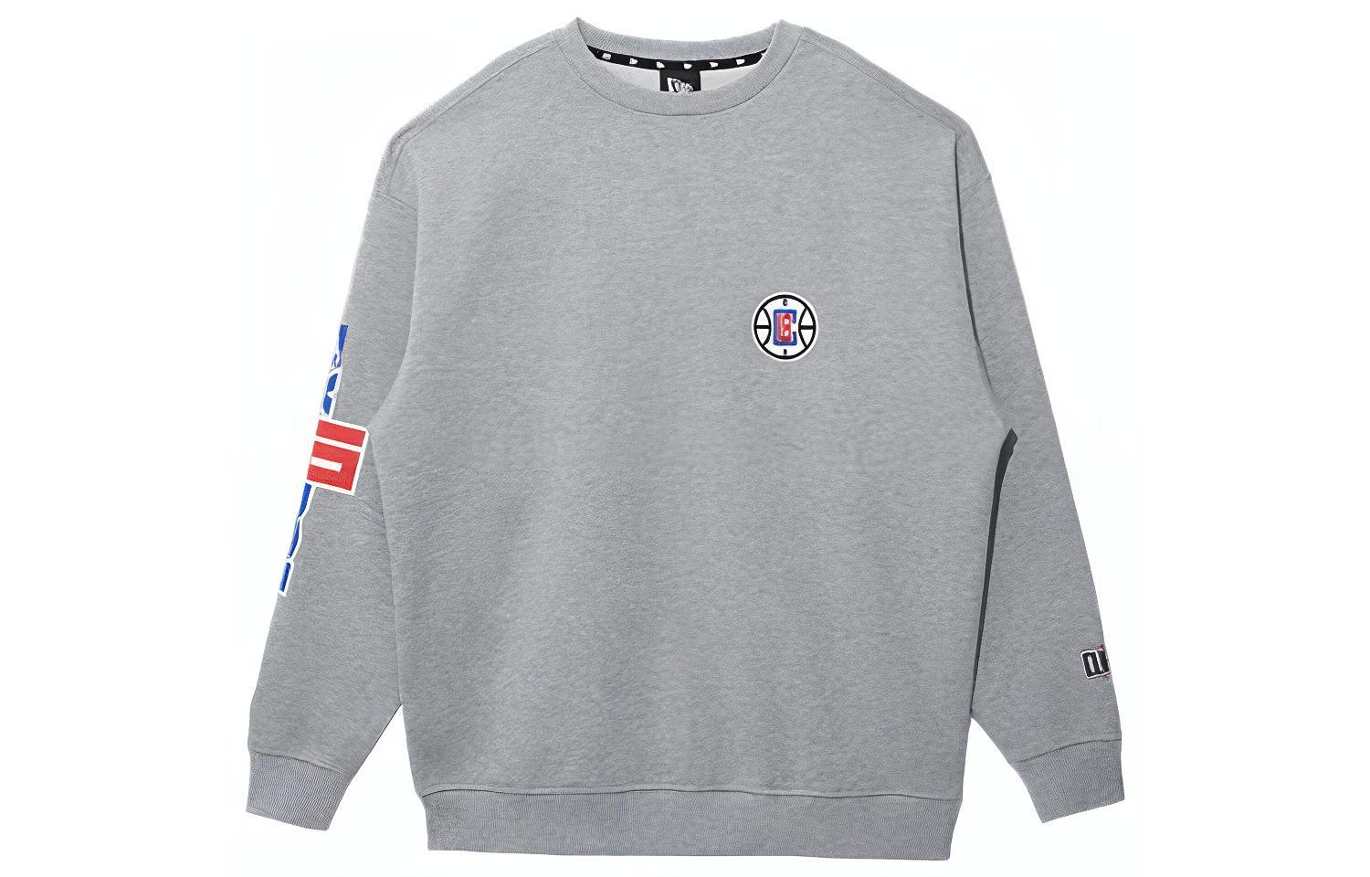 New Era SS22 Alphabet Print Grey Long Sleeve Sweatshirt Unisex 13134287