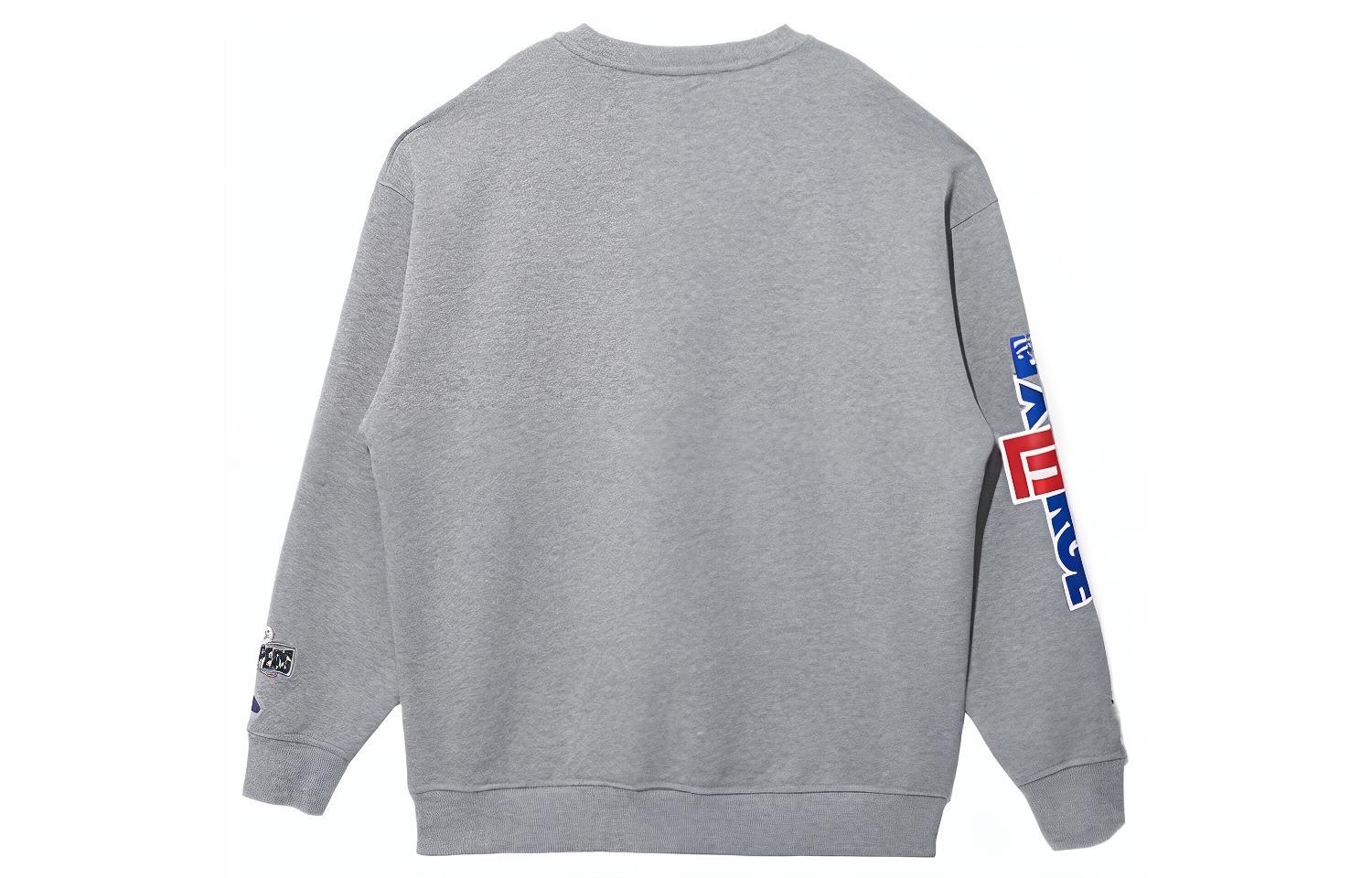 Lookbook New Era SS22 Alphabet Print Grey Long Sleeve Sweatshirt Unisex 13134287