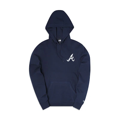 New Era SS22 AtlAnta Braves City Cluster Hoodie Blue Loose Fit Pullover 13027605