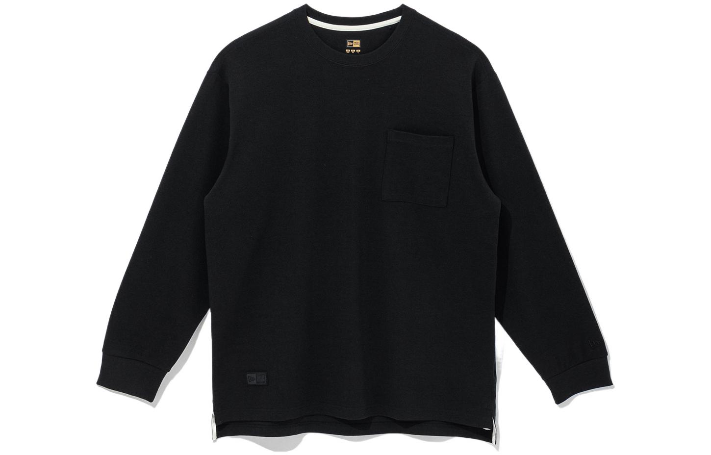 New Era SS22 Black Long-Sleeve Sweatshirt with Chest Pocket 13278922