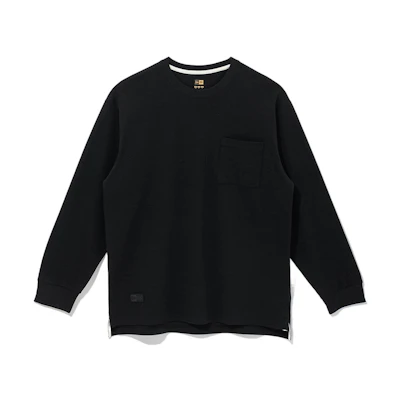 New Era SS22 Black Long-Sleeve Sweatshirt with Chest Pocket 13278922