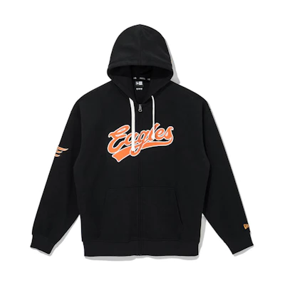 New Era SS22 Black Relaxed Fit Hoodie for Men - Solid Color with Letter Logo 13317056