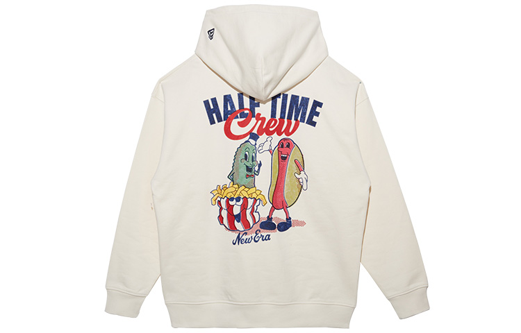 New Era SS22 Cartoon Hot Dog Letter Sweatshirt Unisex Beige 13353725