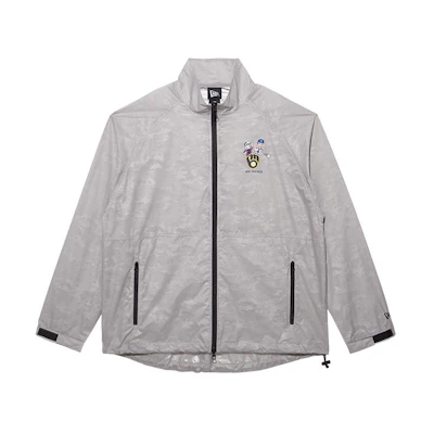 New Era SS22 Cartoon Print Collared Jacket Unisex Light Gray 13350804