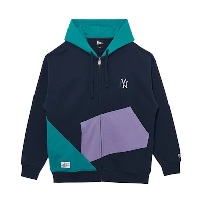 New Era SS22 Colorblock Hoodie Navy Blue 13095676