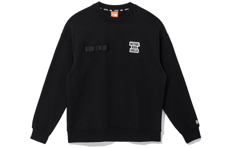 New Era SS22 Embroidered Letter Crewneck Sweatshirt Unisex Black 13086514