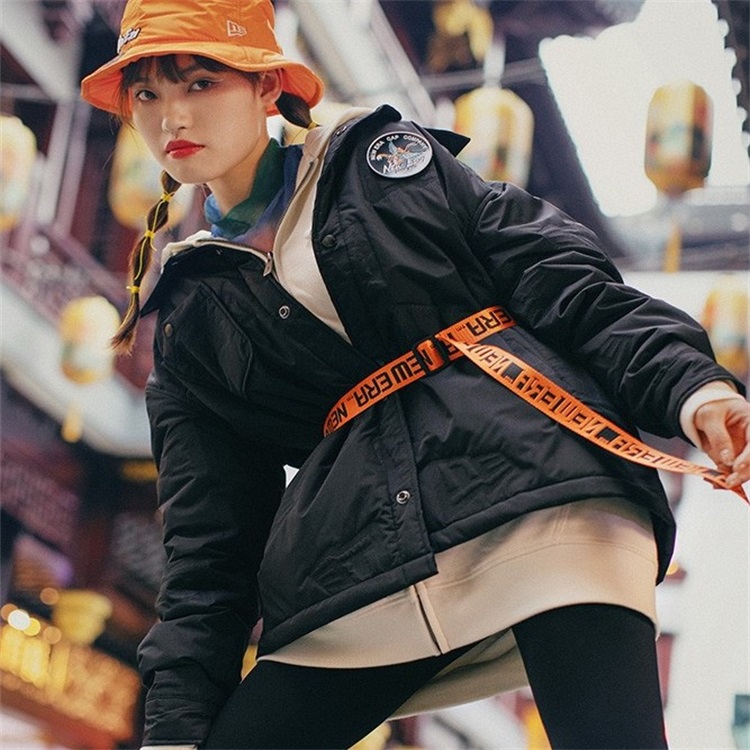 New Era SS22 Fleece Lined Single-Breasted Jacket Unisex Black 13038766 圖 4