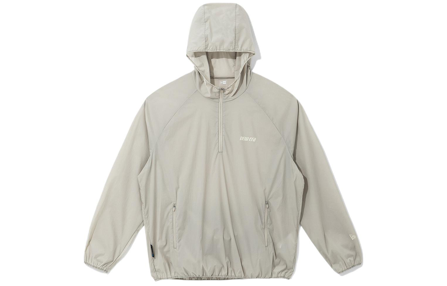 New Era SS22 Half-Zip Hoodie Jacket Khaki Color 13086458