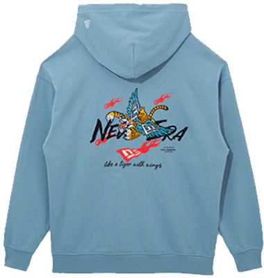 New Era SS22 冰蓝色卡通字母印花男女同款套头卫衣 13038793 Buy New Era SS22 冰蓝色卡通字母印花男女同款套头卫衣 13038793