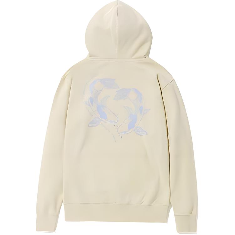 New Era SS22 Koi Fish Fleece Hoodie Beige Unisex Winter Pullover 12897649
