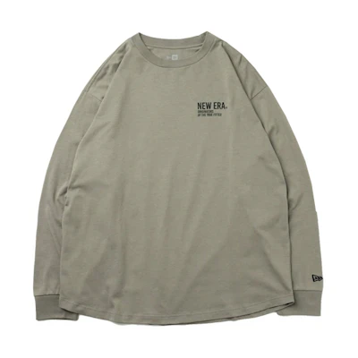 New Era SS22 Logo Print Brown Cotton Crewneck Long Sleeve Sweatshirt Unisex 13061545