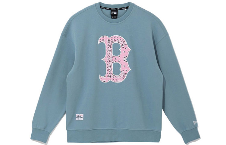 New Era SS22 MLB Boston Red Sox Crewneck Pullover Sweatshirt Blue Unisex 13086604