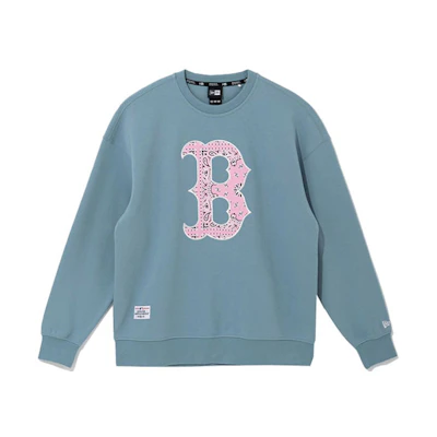 New Era SS22 MLB Boston Red Sox Crewneck Pullover Sweatshirt Blue Unisex 13086604