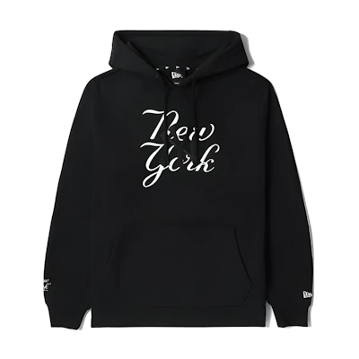 New Era SS22 MLB Logo Printed Black Hoodie Pullover Long Sleeve for Men 13471006