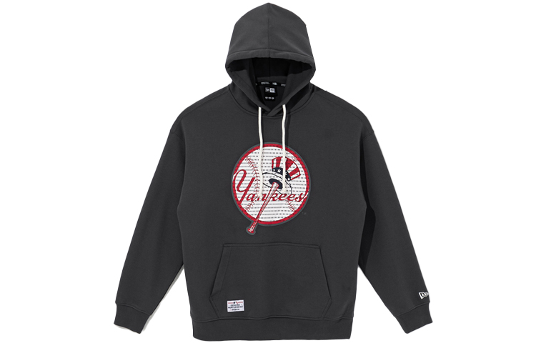 New Era SS22 MLB NY Yankees Logo Hoodie Charcoal Pullover Long Sleeve 13086551