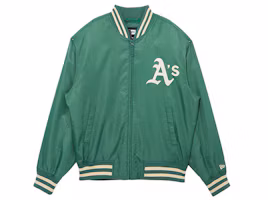 Lookbook New Era SS22 MLB 奧克蘭運動家隊標印花綠色棒球外套 男女款 13099932