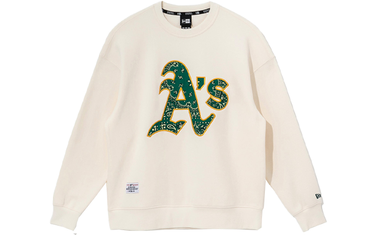 New Era SS22 MLB Oakland Athletics Loose Fit Crewneck Sweatshirt Khaki Unisex 13086601