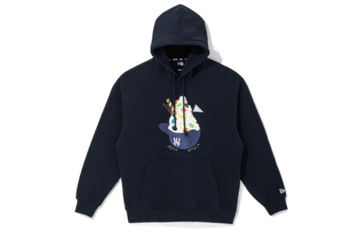 New Era SS22 MLB Yankees Cartoon Hoodie Ice Cream Graphic Unisex Blue 13086611