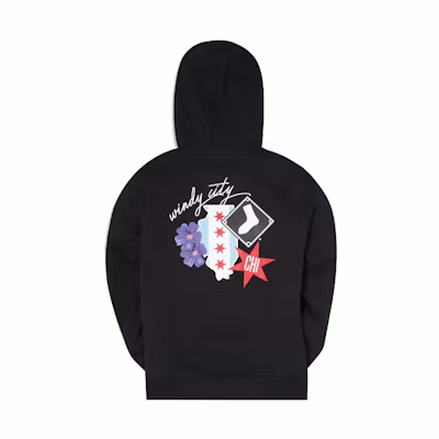 New Era SS22 Printed Oversized Hoodie Black 13027649