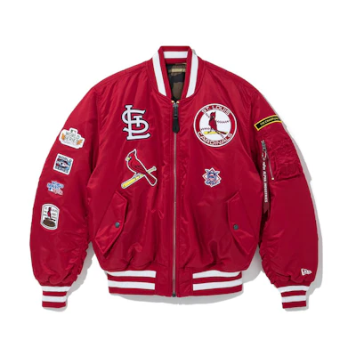 New Era SS22 Reversible Baseball Collar Loose Jacket Unisex Red 13026005