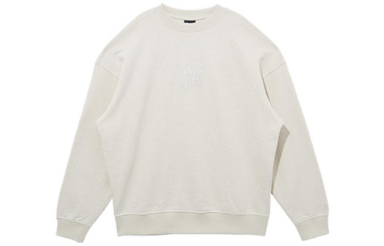 New Era SS22 Solid Logo Print Pullover Sweatshirt Unisex Beige 13095682