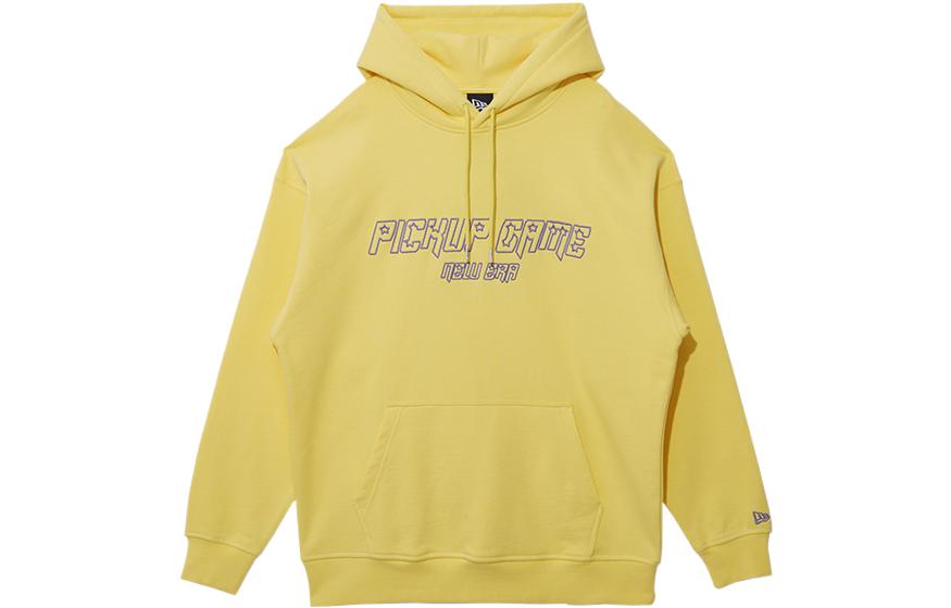 New Era SS22 Streetball Letter Print Hoodie Yellow Unisex 13095679