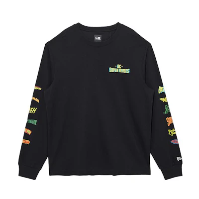 New Era SS22 Superhero Letter Pullover Hoodie Unisex Black 13075386