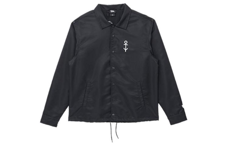 New Era SS22 Unisex Black Cartoon Print Long Sleeve Jacket with Plain Lapel 13049482