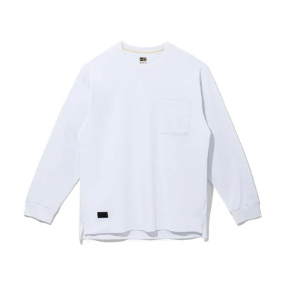 New Era SS22 White Long-Sleeve Sweatshirt with Front Pocket 13278920
