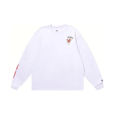 New Era SS22 White Unisex Plain Casual Crewneck Long Sleeve Sweatshirt 12552537