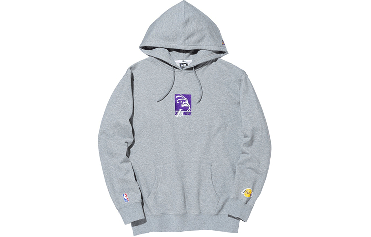 New Era SS22 XLARGE NBA Lakers Fleece Hoodie Unisex Gray Winter Edition 13113330