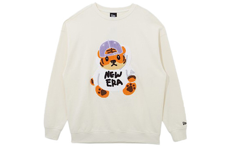 New Era SS22 Year of the Tiger Cartoon Embroidered Crewneck Sweatshirt Unisex 13038798