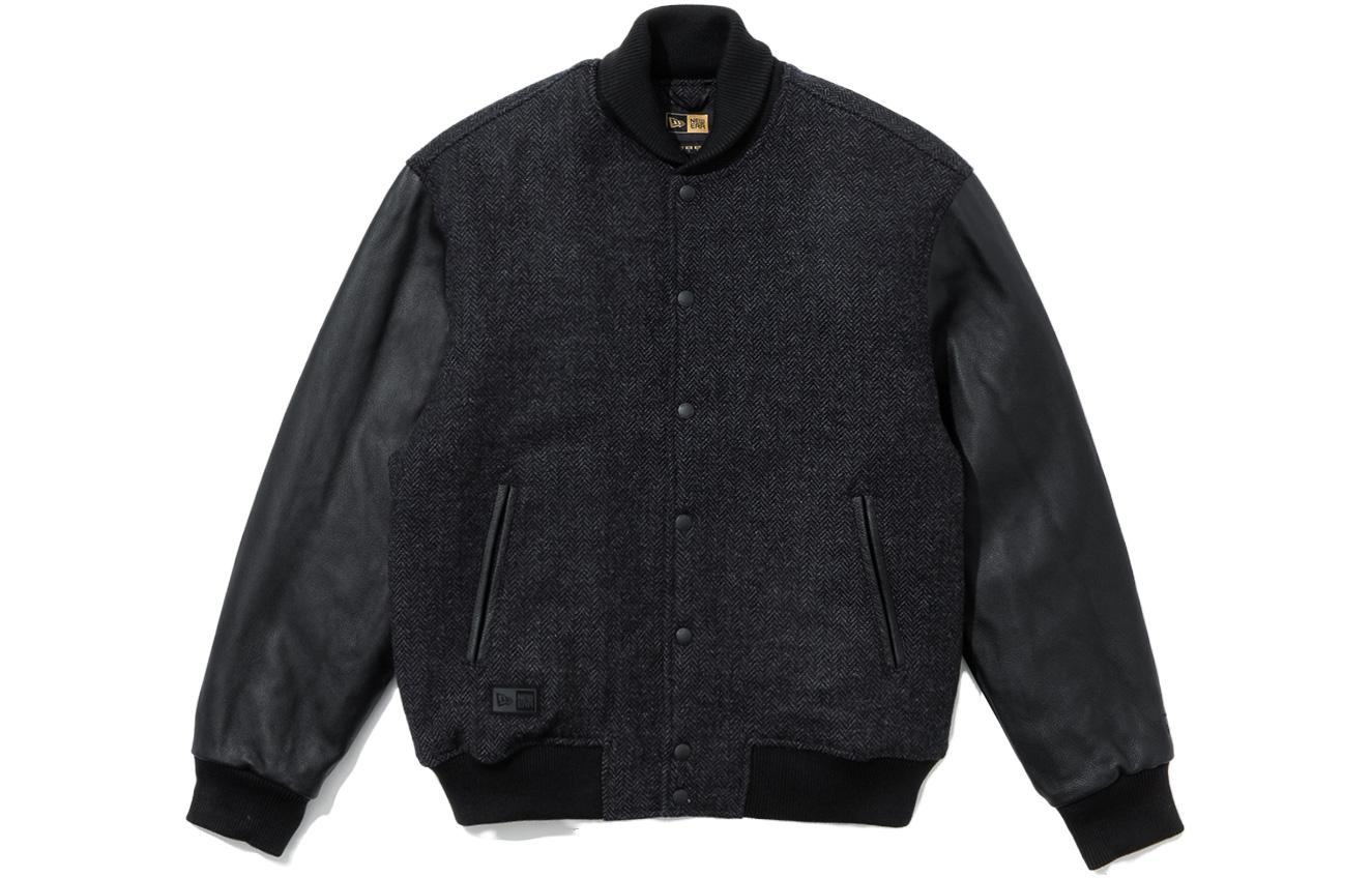 New Era SS23 Black Casual Oversized Relaxed Collar Jacket Unisex. 13944728